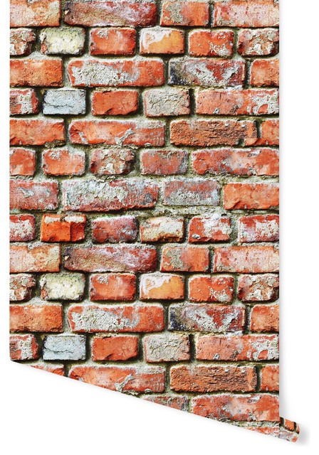 Removable Wallpaper Rugged Brick L Stick Self Adhesive Farmhouse By Accent Wall Customs - Removable Wallpaper Brick Wall Removable Wallpaper Rugged Brick L Stick Self Adhesive Farmhouse By Accent Wall Customs - Removable Wallpaper Brick Wall