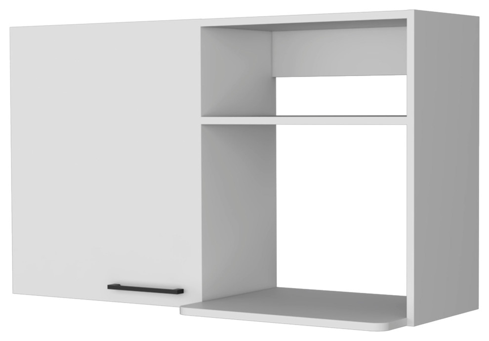 Oklahoma 2 Wall White Transitional Kitchen by