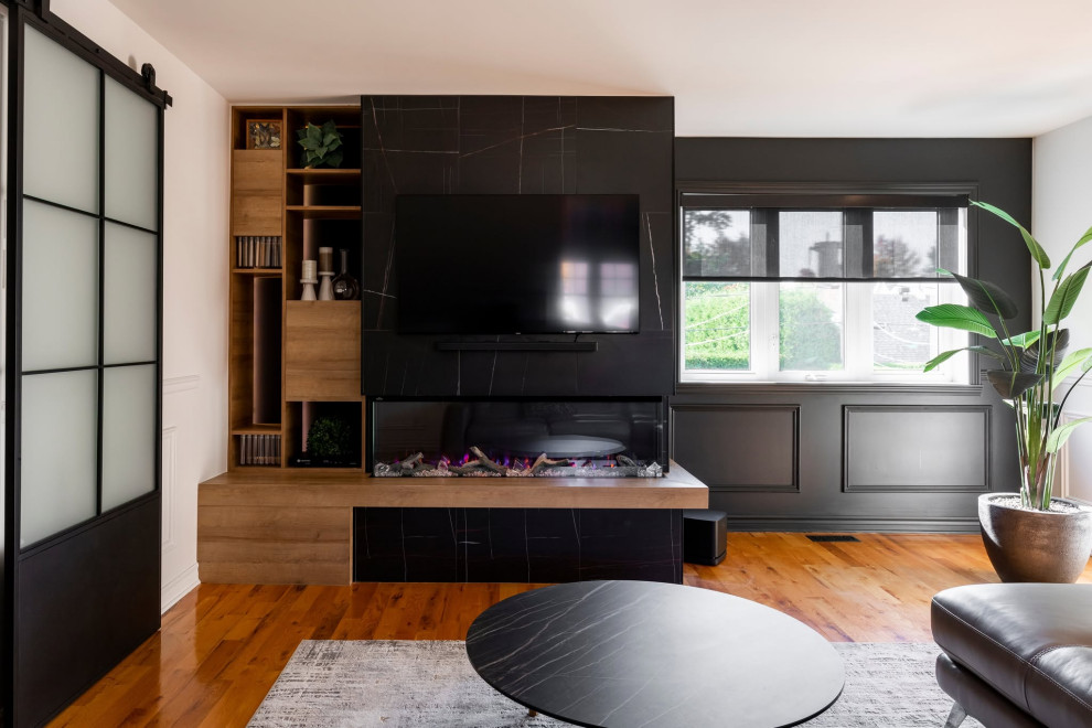 Modern Fireplace Feature Wall Blainville