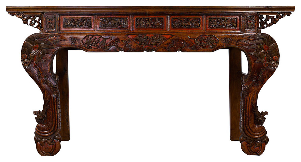 Consigned Chinese Antique Carved Altar Table/Entry Console 17LP40 - Asian -  Console Tables - by Golden Treasures Antiques and Collectibles Inc | Houzz