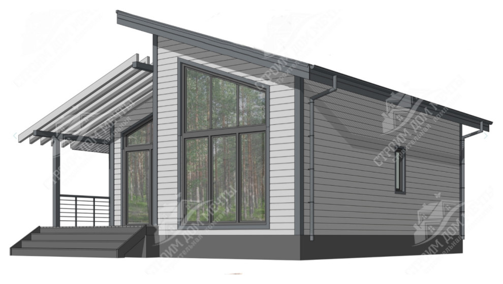 Дом 10х9 м, мансардный этаж