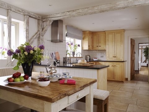 Kitchen with built in seating