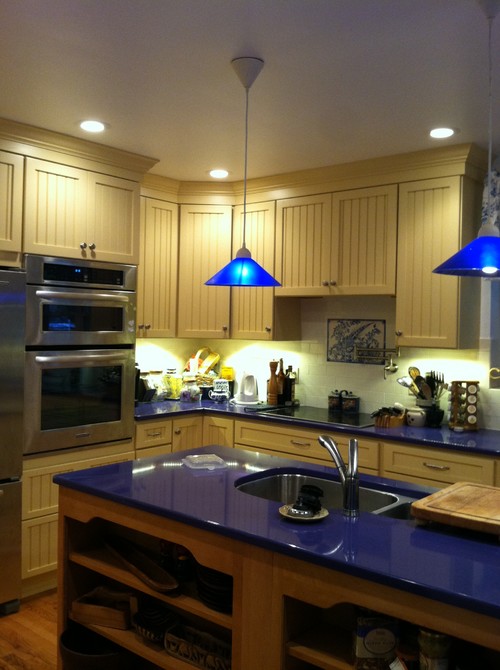 Shining Blue Quartz Countertops, Blue Kitchen Countertops Quartz