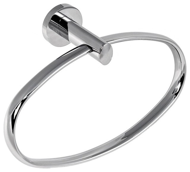 Polished Chrome Towel Ring 517013 Contemporary Towel Rings by