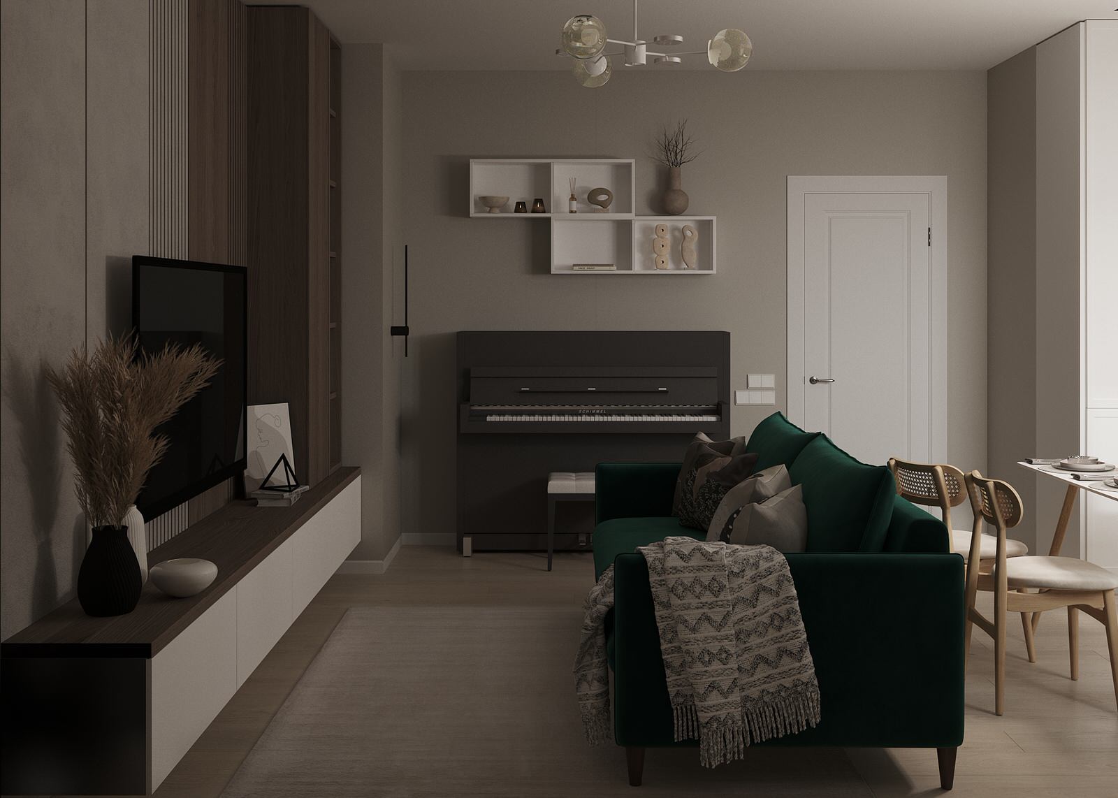 Кухня-гостиная в современном стиле