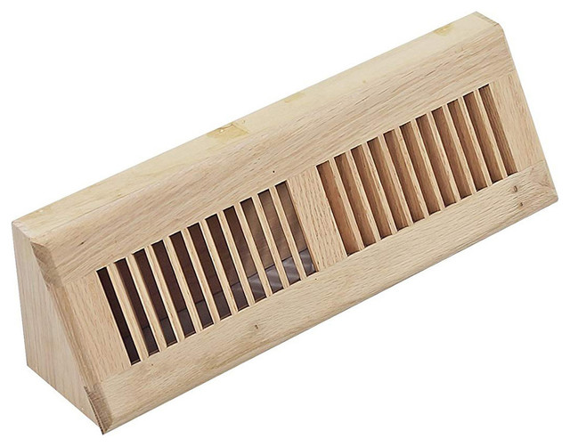 Hardwood Vent Baseboard Diffuser Wall Register Unfinished