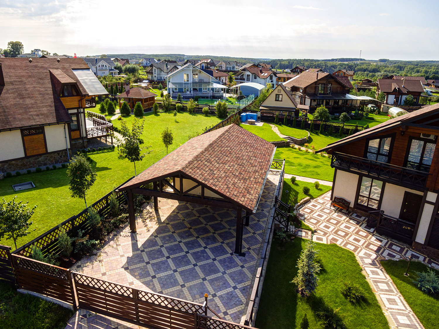 Аэросъёмка загородного дома