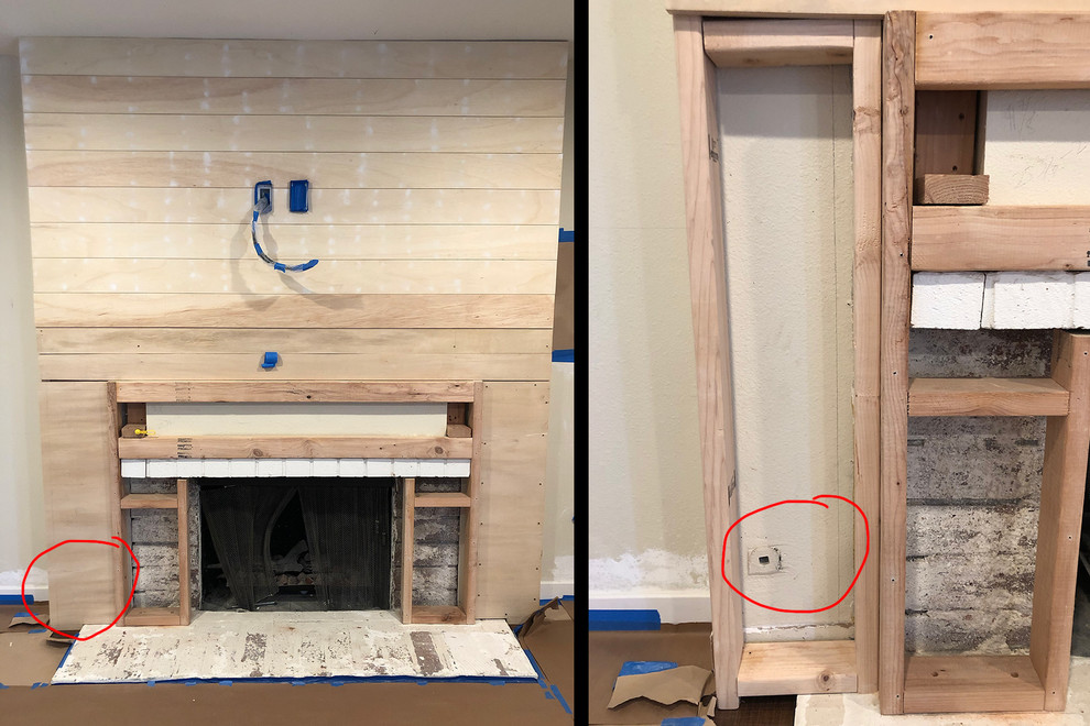Remodeling Fireplace w/ Shiplap - What to do with gas valve?