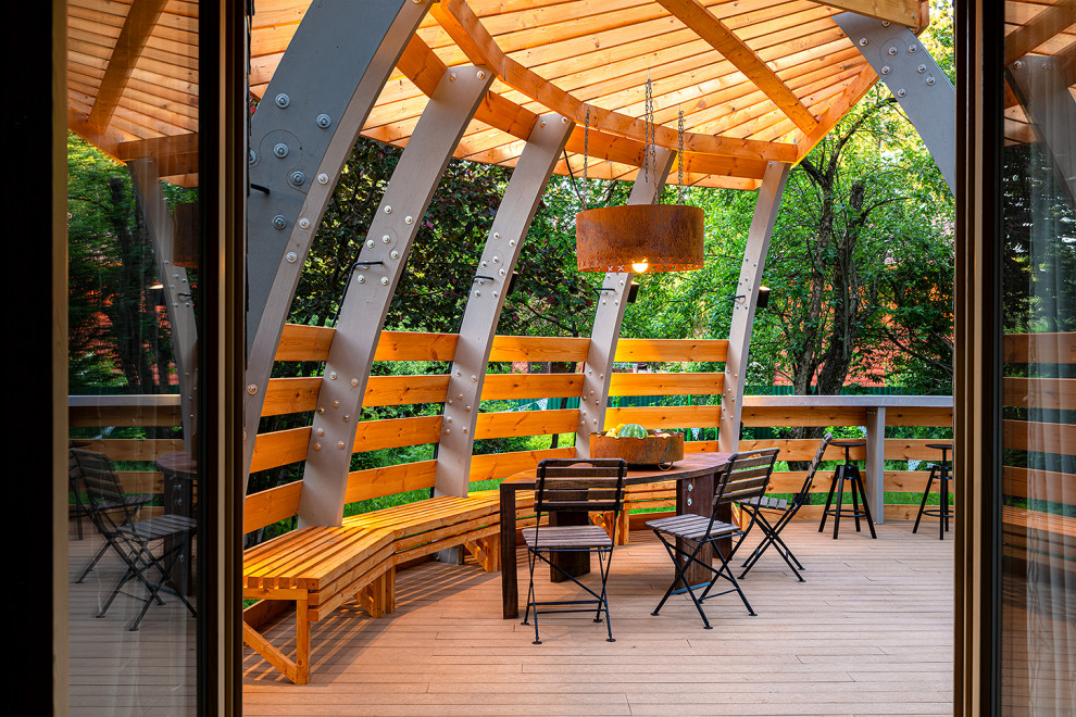 Необычная веранда (и терраса) к Необычному Дому (проект "Фазенда-лайф")