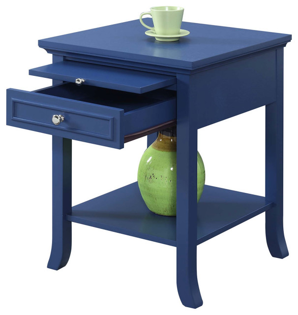 Convenience Concepts Logan 1 Drawer End Table with PullOut Shelf R6