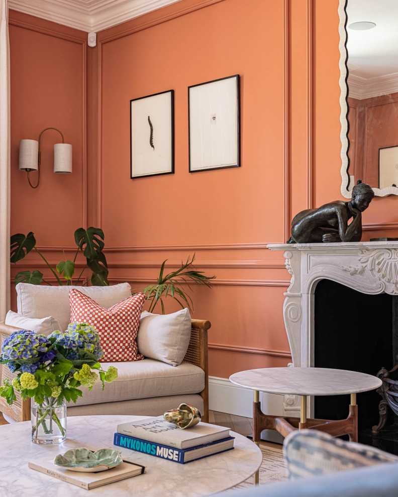 Design ideas for a medium sized classic living room.
