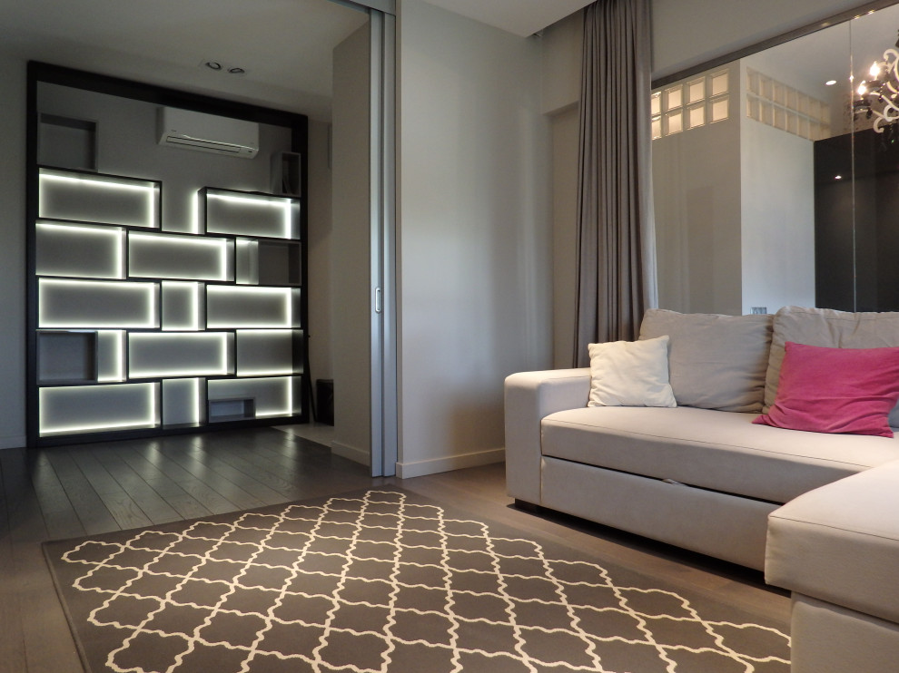 Двухкомнатная квартиры со стеклянной перегородкой на Овчинниковской набережной