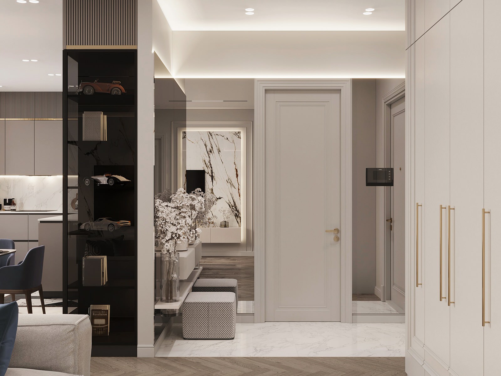 Дизайн-проект жилого дома в ЖК «Сердце Столицы» 80.3 кв.м