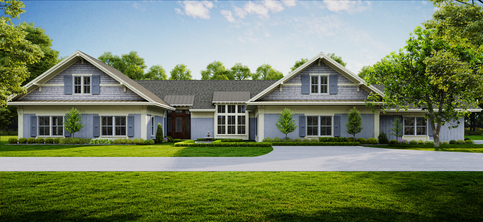 Proposed renovation to an existing home as viewed from the front