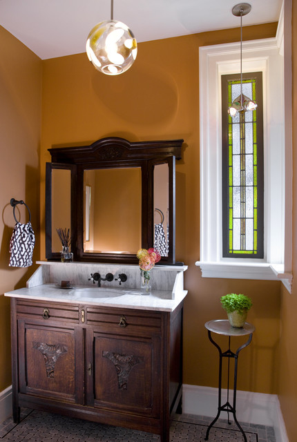 Eclectic Modern Tudor Bath victorian-bathroom