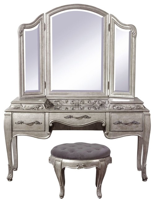 Pulaski Furniture Rhianna 3 Piece Vanity Set Vanity Mirror And Stool Victorian Bedroom Makeup Vanities By Unlimited Furniture Group