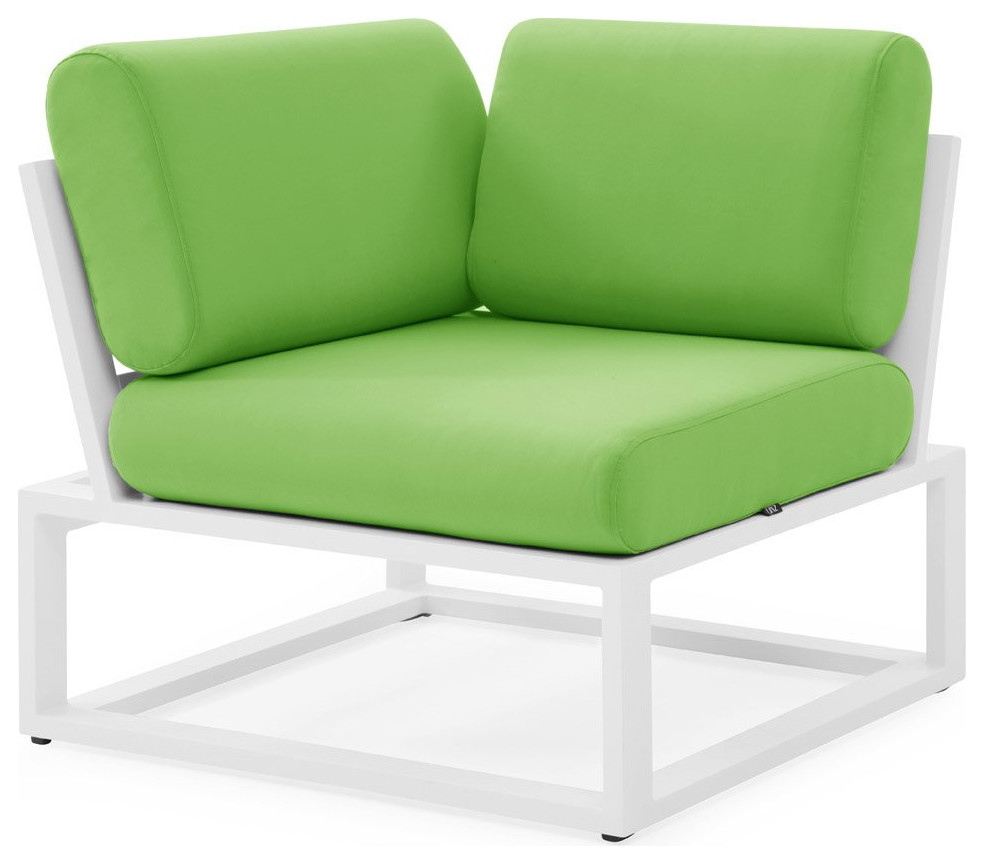 Modern Kore Outdoor Corner Chair with Quick Drying Cushions andAluminum