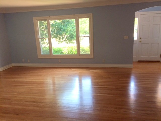 Sand And Finish Red Oak Floors Semi Gloss Traditional Living