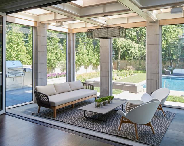 Transitional Sunroom nyklassisk-uterum