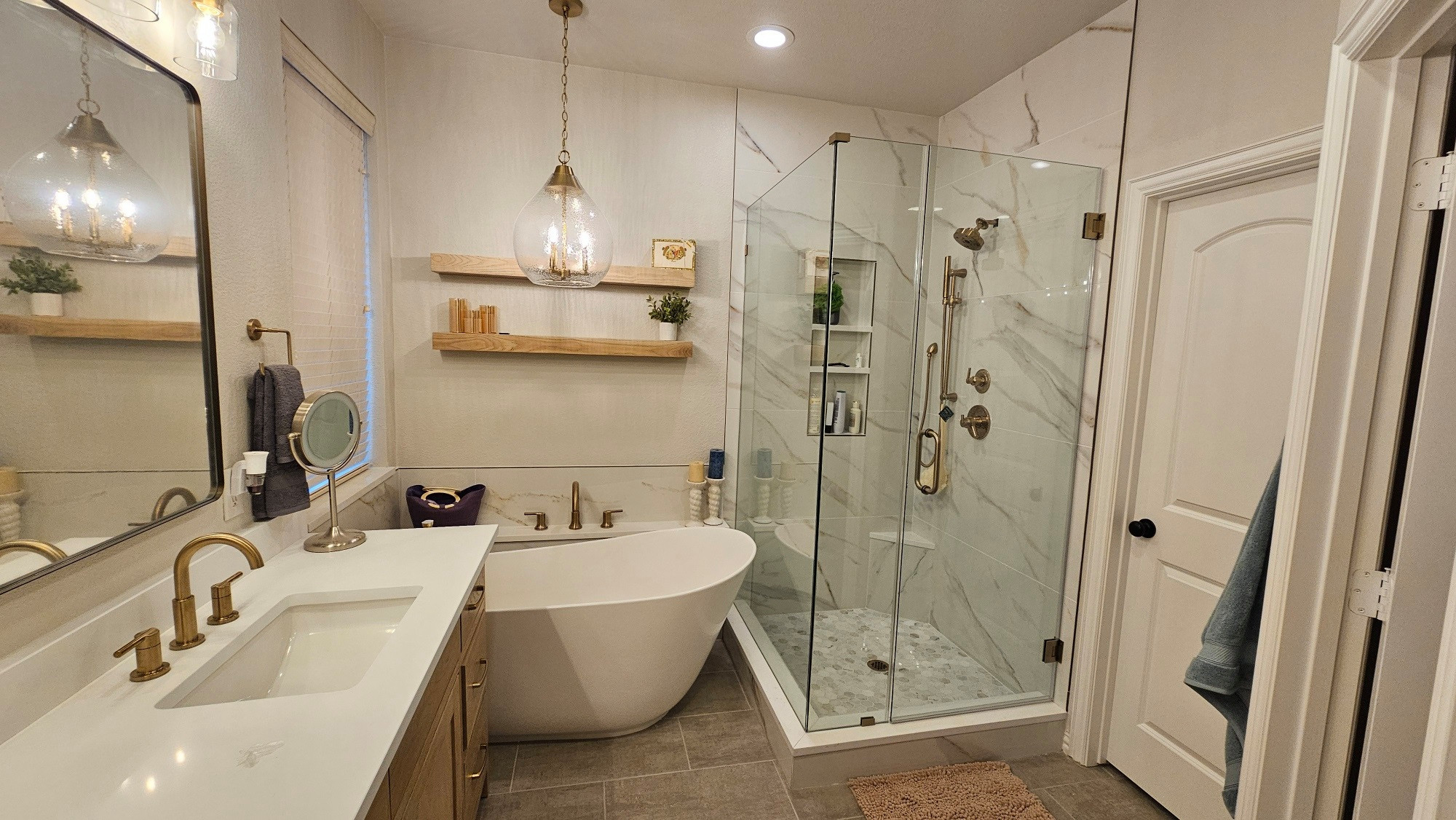 Lewisville TX - Rachel Master Bathroom Remodeling