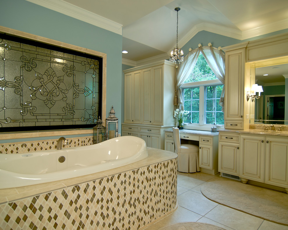 This is an example of a transitional bathroom in Charlotte.