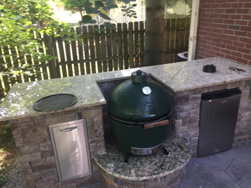 St. Matthew's outdoor kitchen with green egg