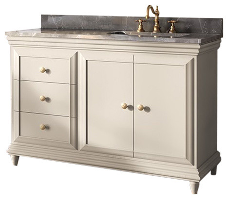 Ronbow 48 Genova Vanity Sabbia Beige Doors On Right Traditional Bathroom Vanities And Sink Consoles By Ronbow Corp