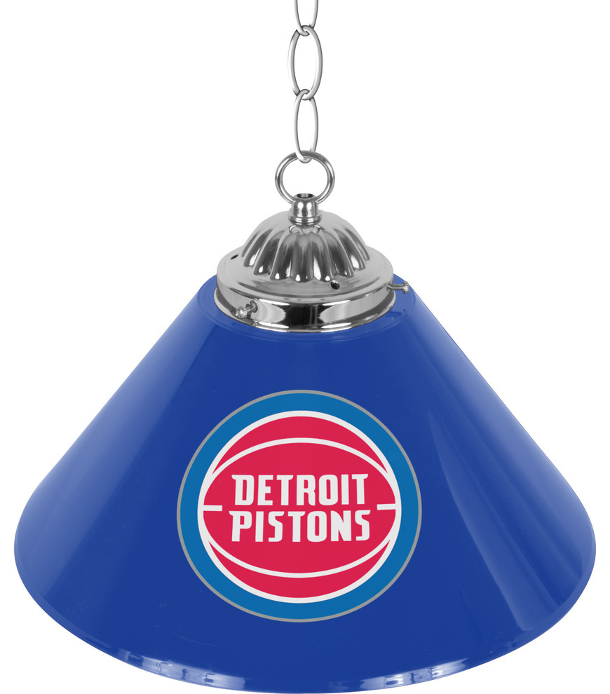 Detroit Pistons NBA Single Shade Bar Lamp - 14 inch