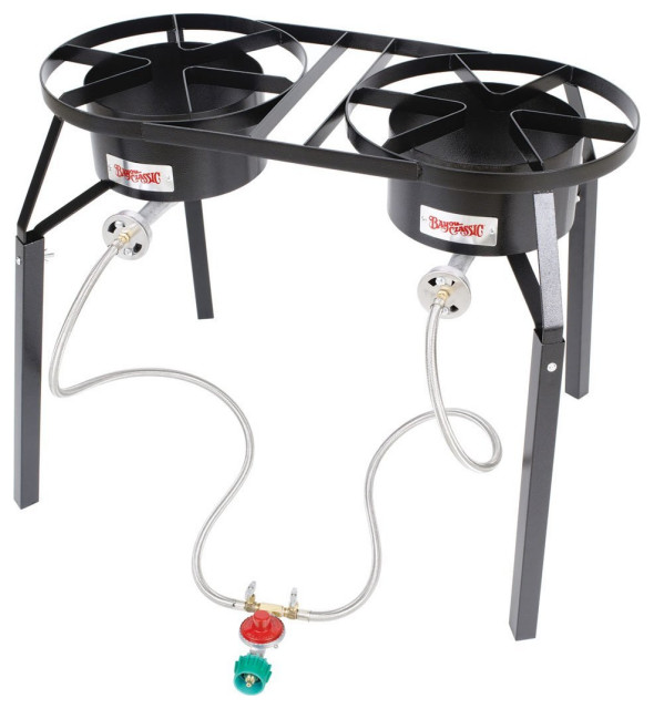 Bayou Classic DB250 Double Burner Outdoor Gas Cooker Contemporary