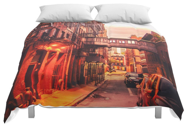 Society6 New York City Alley Comforter Contemporary Comforters