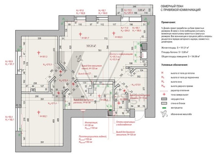 Дизайн трёхкомнатной квартиры на Сухаревской
