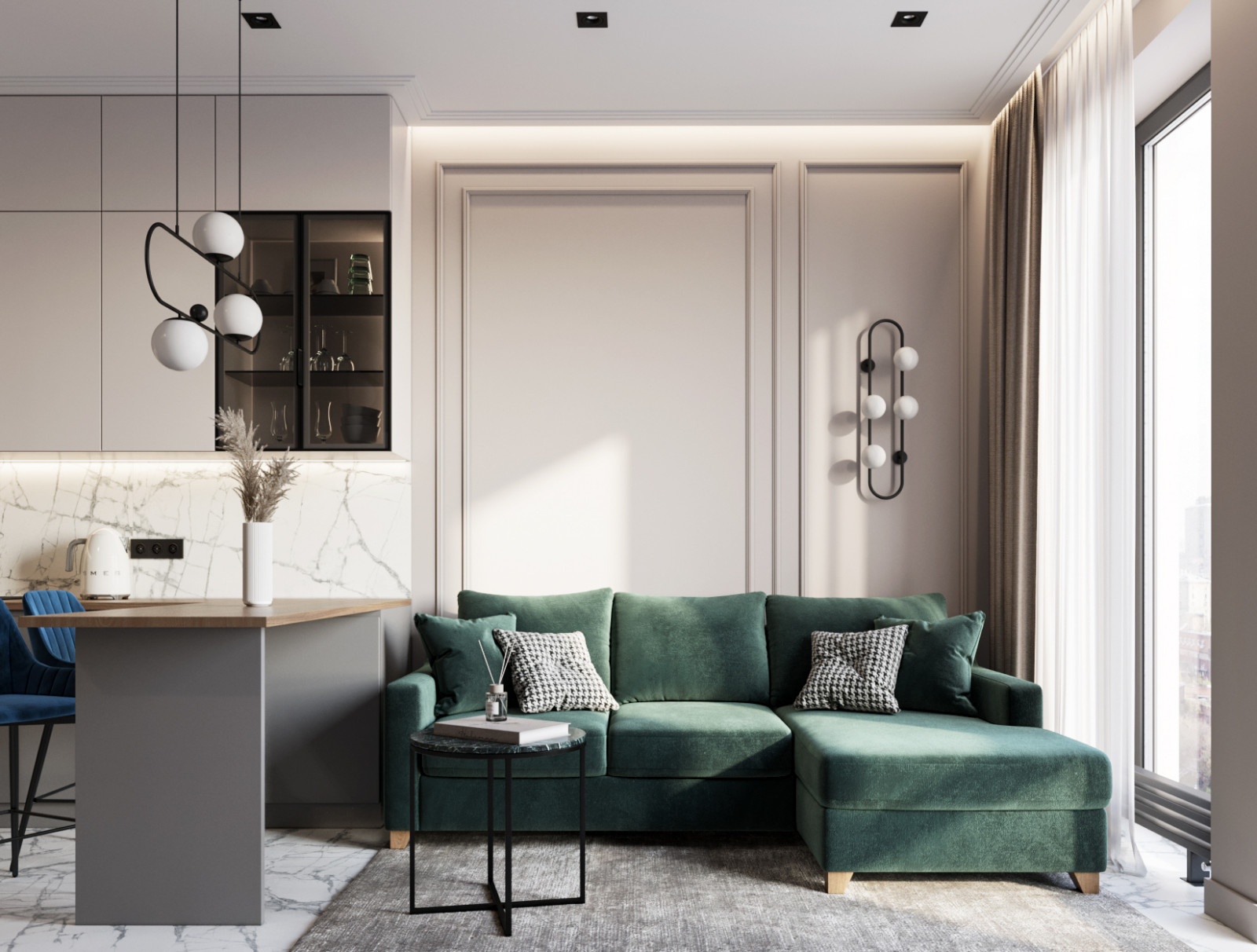 Москва, ЖК "PLAY". Евродвушка 46 кв.м.