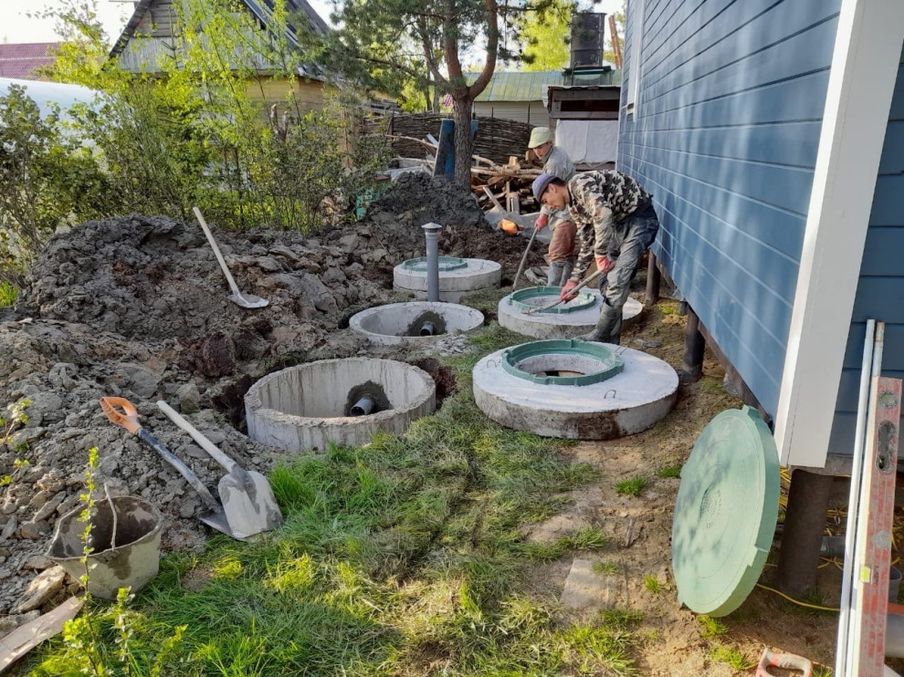 Септик 2+2+1 с подводкой к дому
