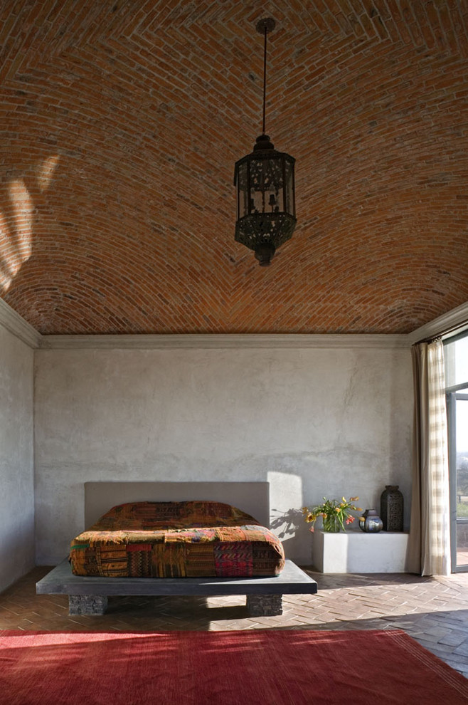 Design ideas for a mediterranean bedroom in New York.