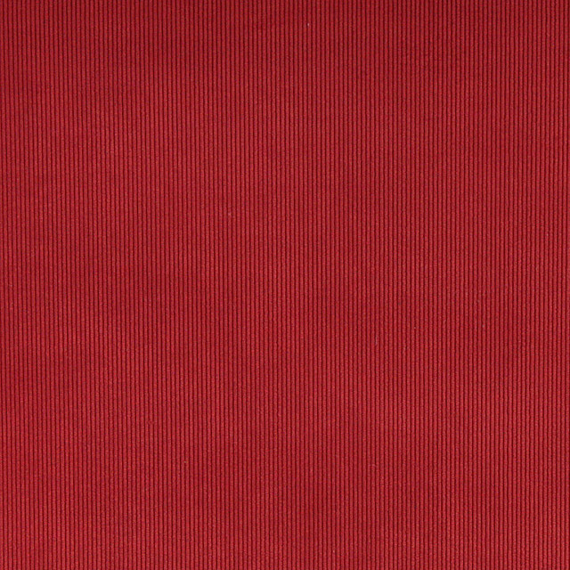Ruby Red Corduroy Thin Stripe Upholstery Velvet Fabric By The Yard