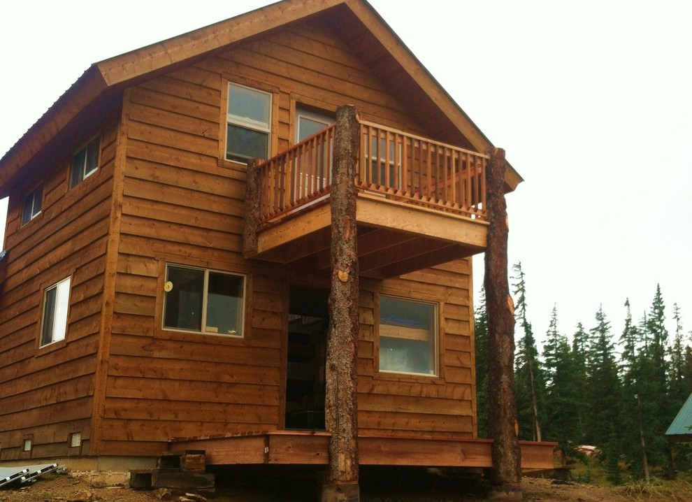 Deck - backyard balcony deck idea in Denver with no cover