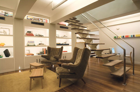 Amazing basement lighting - Modern - Living Room - New York