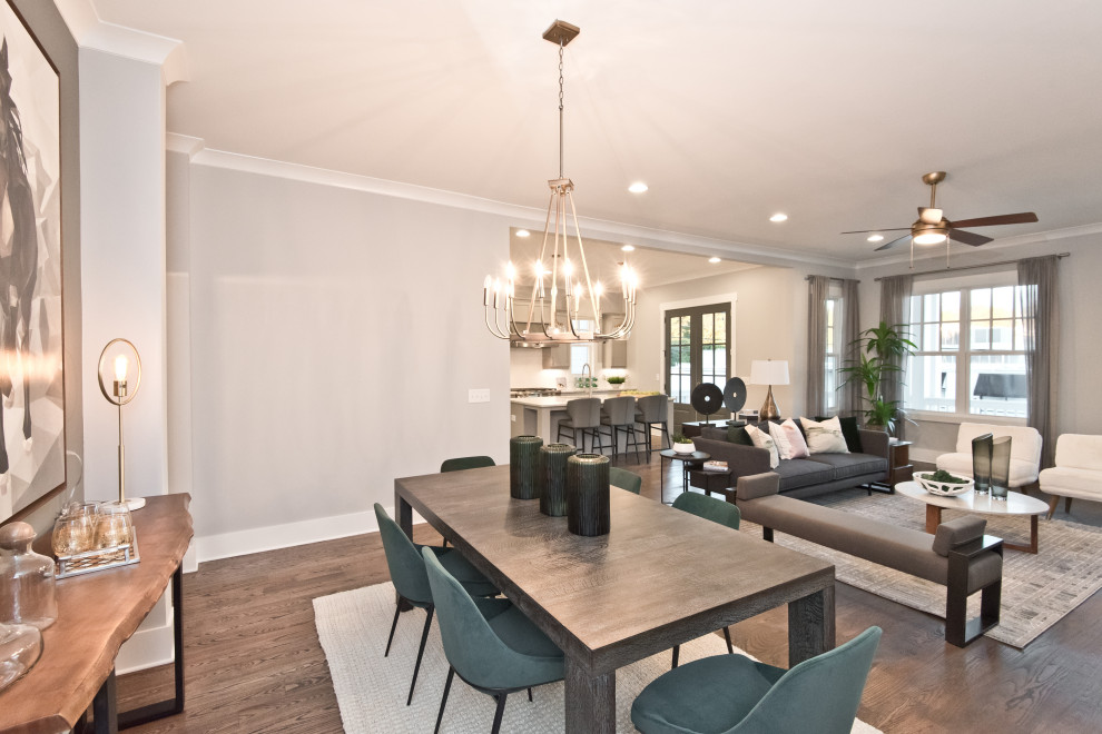 Example of a transitional dining room design in Atlanta