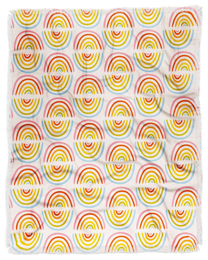 Doodle By Meg Doodle Rainbow Print Throw Blanket