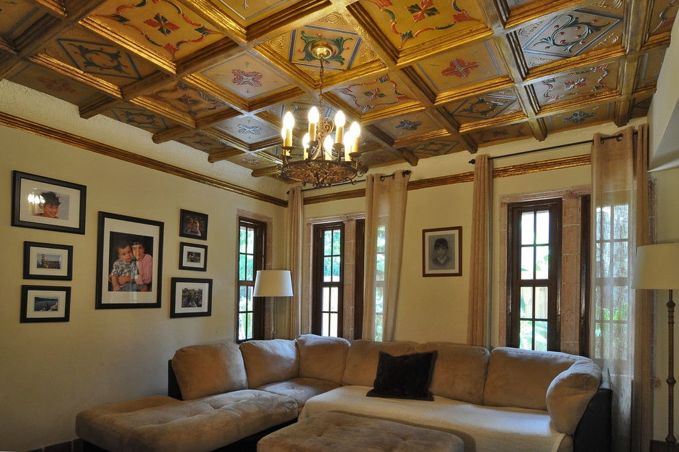 Old Spanish Villa Coral Gables Family Room Miami By