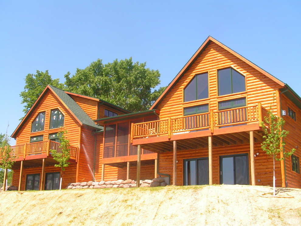 Exterior Log Siding with Stain colors - Rustic - Exterior - Other - by