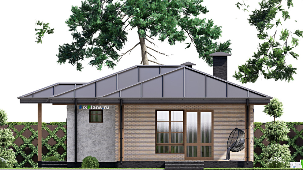 Проект одноэтажного дома 11х12м S81м2 F-14912