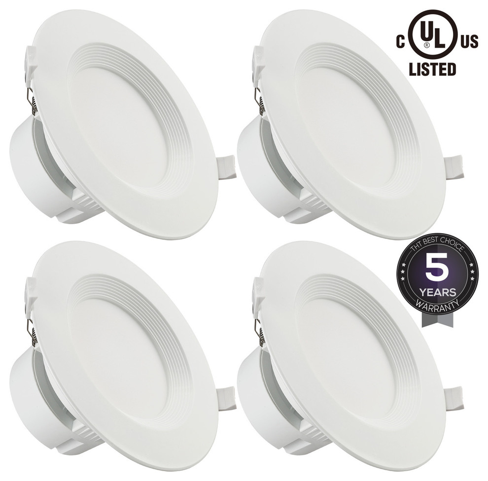 4 PACK 6 Inch LED Recessed Downlight with Junction Box, Daylight
