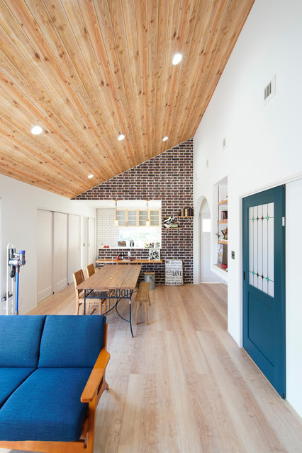 ブルックリンスタイルとヴィンテージスタイルが融合した平屋 eclectic-dining-room