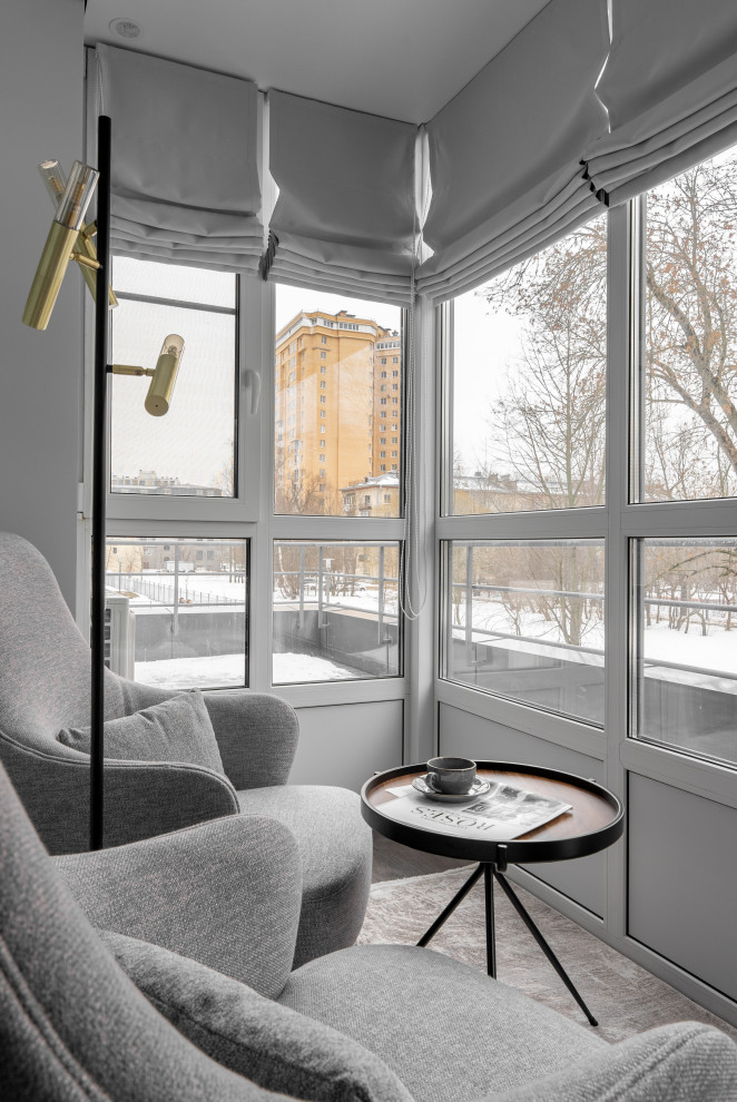 Квартира для семейной пары в серых и бежевых тонах