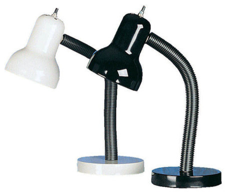 Lite Source LS-211WHT White Goosy 1 Light Desk Lamp