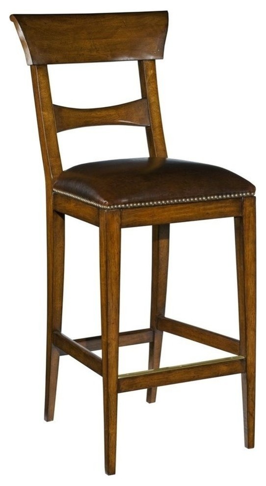 New Counter Stool Empire Style Brown