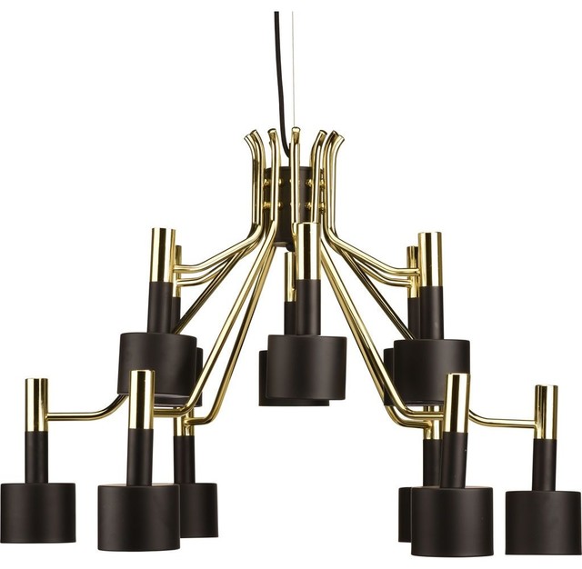 Nuevo Living Chloe Lighting Pendant, Black Steel Metal - Contemporary ...