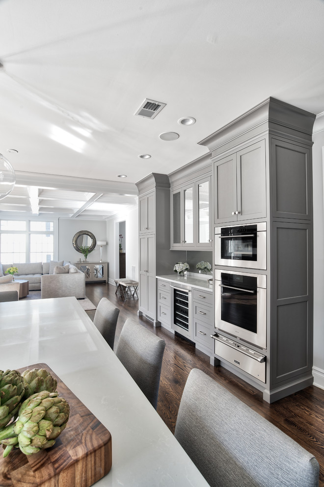 Grey Classic Kitchen - Transitional - Kitchen - New York ...