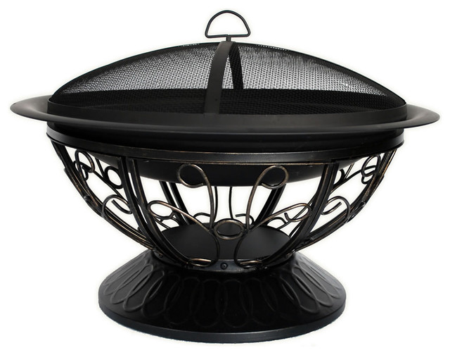 Cobraco Aegean Steel Fire Pit Traditional Fire Pits By Southland